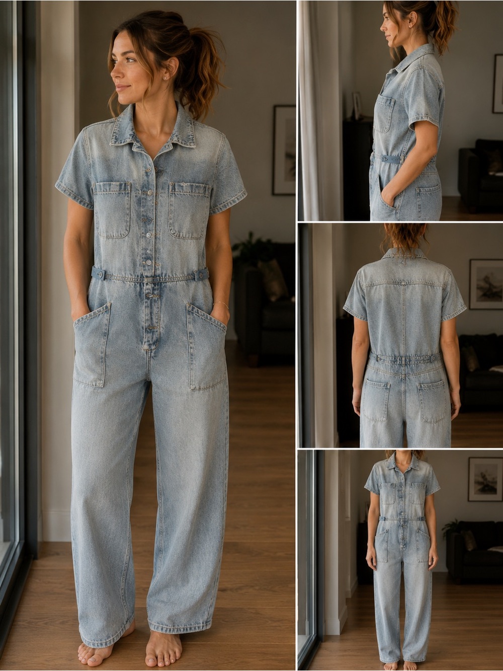Flattering Jean Jumpsuit Small